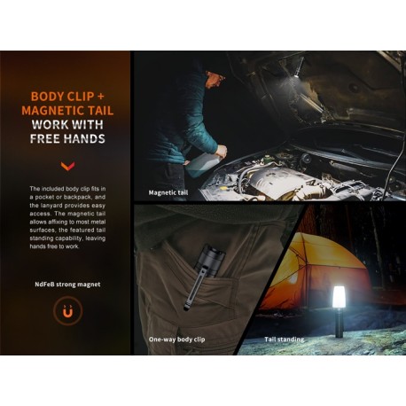 Fénix E35R - 3100 Lúmenes (Incluye batería 21700 DE 5000 mAh) linterna recargable por micro USB-Tipo C)