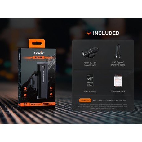Linterna para Bici Fenix BC15R - 400 lúmenes
