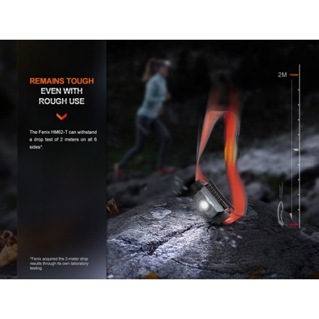 Frontal Fénix HM62-T (Negro) - 1200 Lúmenes para trail running