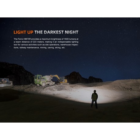 Frontal Fénix HM75R - 1600 lúmenes para alto rendimiento (Fabricada en magnesio)
