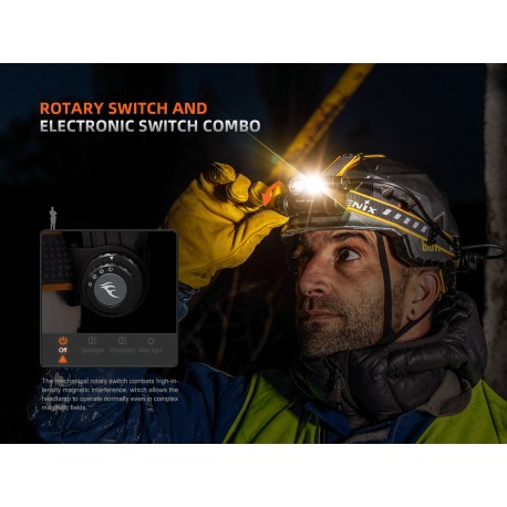 Frontal Fénix HM75R - 1600 lúmenes para alto rendimiento (Fabricada en magnesio)