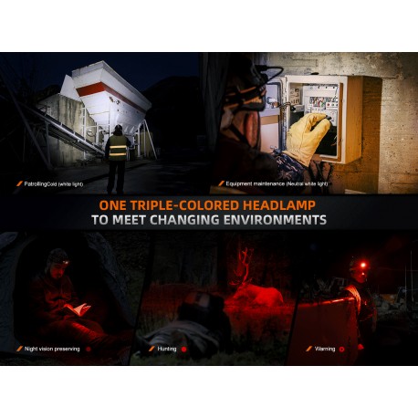 Frontal Fénix HM75R - 1600 lúmenes para alto rendimiento (Fabricada en magnesio)