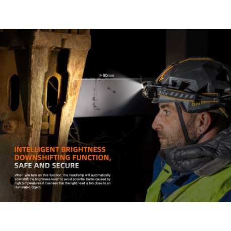 Frontal Fénix HM75R - 1600 lúmenes para alto rendimiento (Fabricada en magnesio)