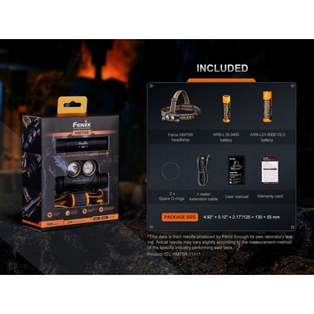 Frontal Fénix HM75R - 1600 lúmenes para alto rendimiento (Fabricada en magnesio)