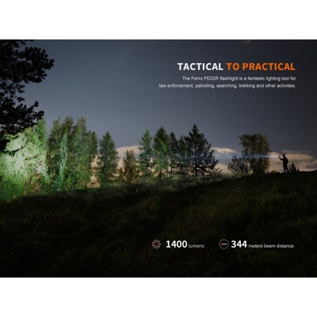 Fénix PD32R - 1400 lúmenes, compacta y recargable