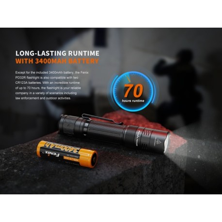 Fénix PD32R - 1400 lúmenes, compacta y recargable