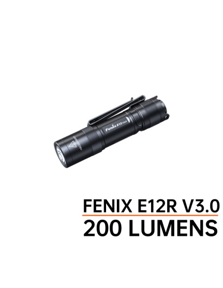 Linterna Fenix E12 V3.0 - 200 Lúmenes (1 Pila AA incluida)