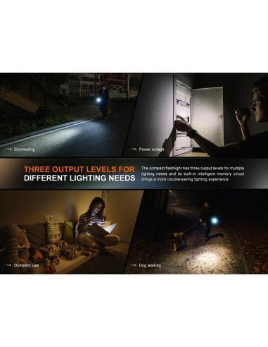 Linterna Fenix E12 V3.0 - 200 Lúmenes (1 Pila AA incluida)