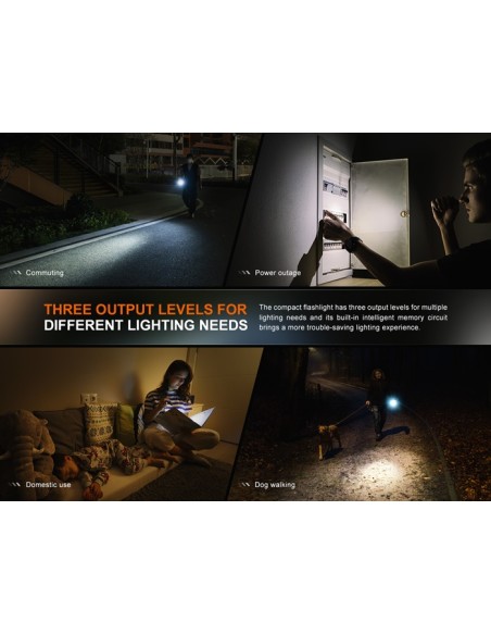 Linterna Fenix E12 V3.0 - 200 Lúmenes (1 Pila AA incluida)