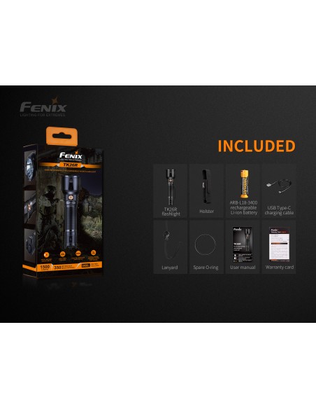 PACKTK26R-A: Linterna TK26R + Cono tráfico Amarillo AOT-02-A + Funda de cordura