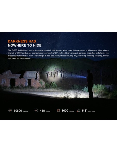 Linterna táctica Fénix TK05R - 1000 lúmenes