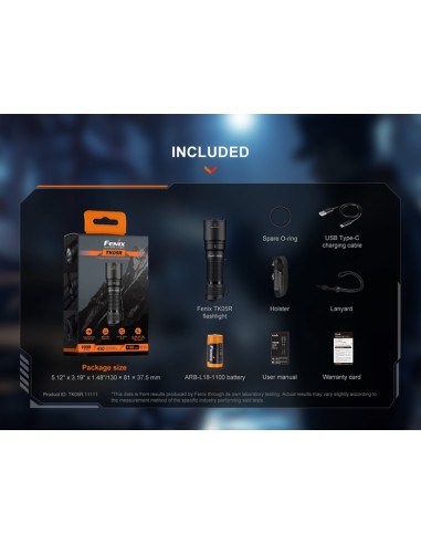 Linterna táctica Fénix TK05R - 1000 lúmenes