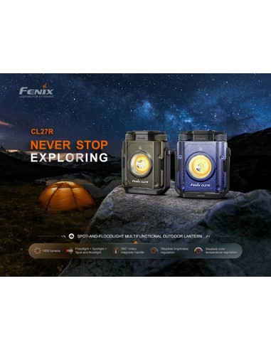 Fenix CL27R: Linterna exterior multifuncional - 1600 lúmenes (verde)