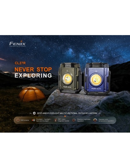 Fenix CL27R: Linterna exterior multifuncional - 1600 lúmenes (verde)
