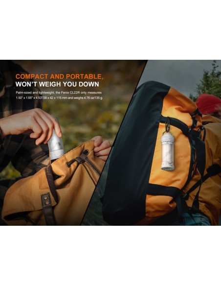 Fenix CL22R (Color verde): Linterna exterior portátil multicolor - 500 lúmenes (verde)