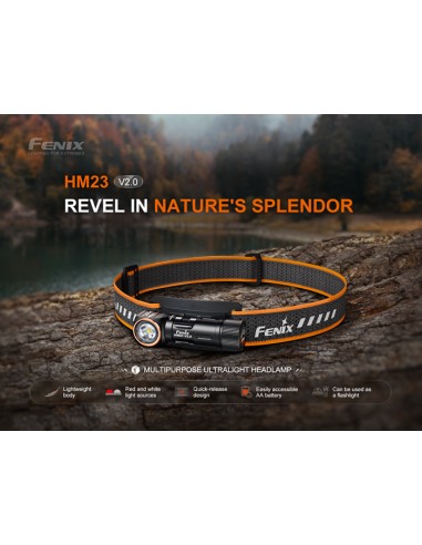 Frontal Fénix HM23 V2.0 - 300 lúmenes (1xAA incluida)