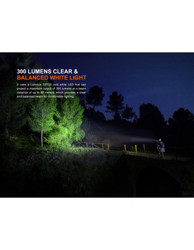 Frontal Fénix HM23 V2.0 - 300 lúmenes (1xAA incluida)