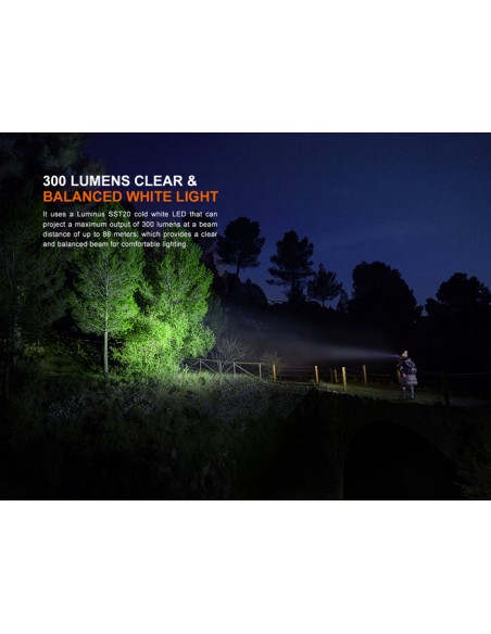 Frontal Fénix HM23 V2.0 - 300 lúmenes (1xAA incluida)