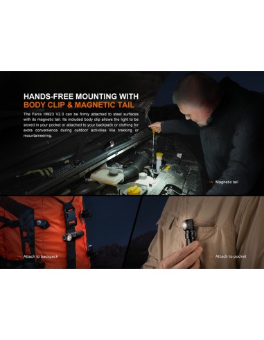 Frontal Fénix HM23 V2.0 - 300 lúmenes (1xAA incluida)