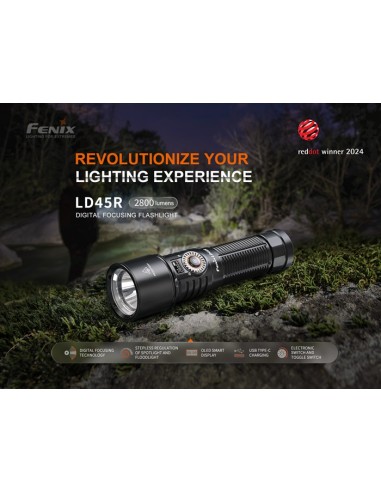 Linterna Fenix LD45R - 2800 lúmenes. Interruptor electrónico avanzado
