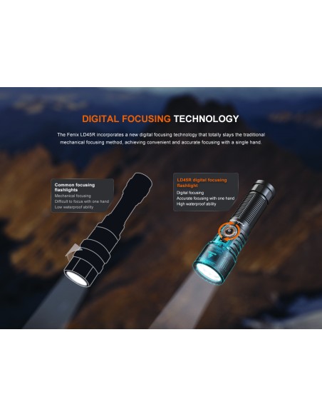 Linterna Fenix LD45R - 2800 lúmenes. Interruptor electrónico avanzado