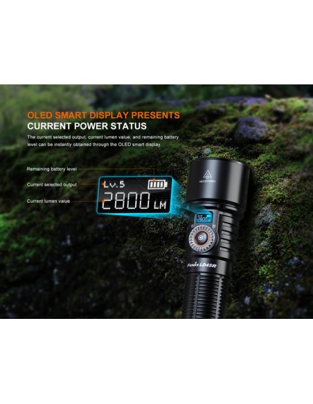 Linterna Fenix LD45R - 2800 lúmenes. Interruptor electrónico avanzado