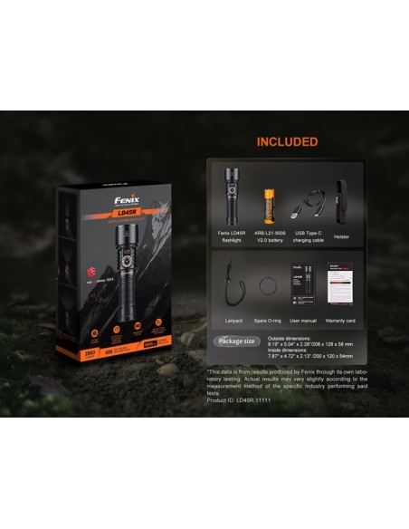 Linterna Fenix LD45R - 2800 lúmenes. Interruptor electrónico avanzado