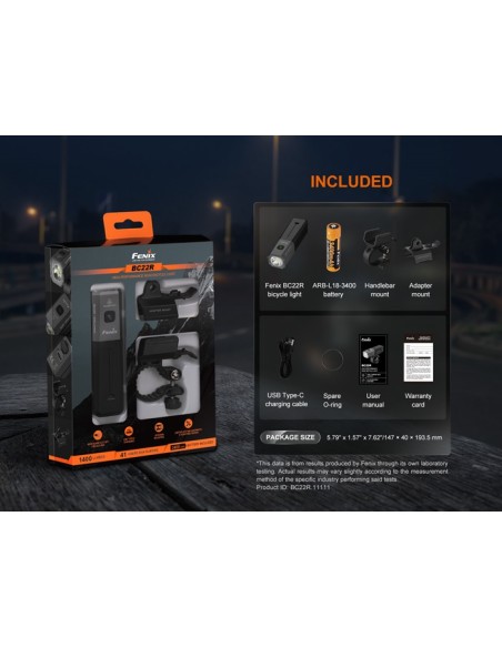 Linterna para Bicicleta Fenix BC22R - 1400 lúmenes