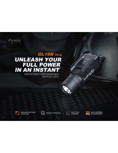 Linterna Táctica Fenix GL19R V2.0 - 1200 lúmenes recargable