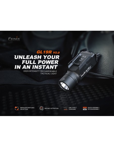 Linterna Táctica Fenix GL19R V2.0 - 1200 lúmenes recargable