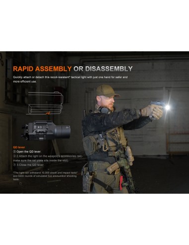 Linterna Táctica Fenix GL19R V2.0 - 1200 lúmenes recargable