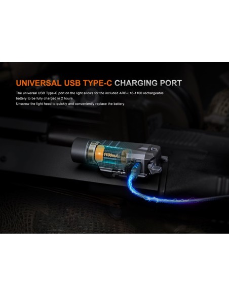 Linterna Táctica Fenix GL19R V2.0 - 1200 lúmenes recargable