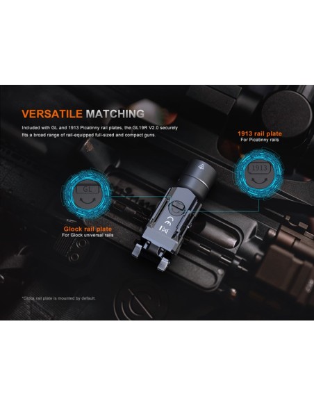 Linterna Táctica Fenix GL19R V2.0 - 1200 lúmenes recargable