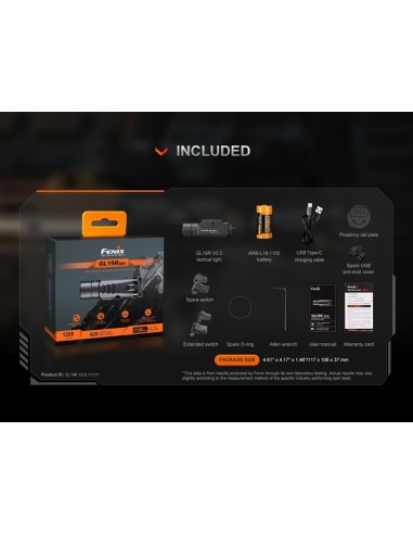 Linterna Táctica Fenix GL19R V2.0 - 1200 lúmenes recargable