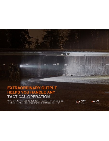 Linterna Táctica Fenix GL23R - 1200 lúmenes recargable
