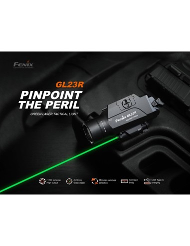 Linterna Táctica Fenix GL23R - 1200 lúmenes recargable