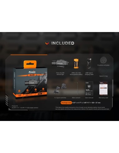 Linterna Táctica Fenix GL23R - 1200 lúmenes recargable