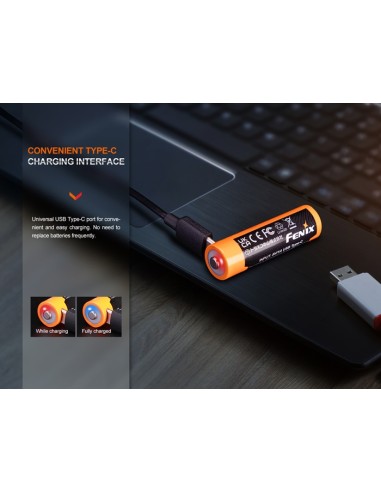 Batería Fenix ARB-L14-2200U - 2200 mAh Recargable con USB Tipo C