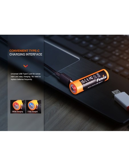 Batería Fenix ARB-L14-2200U - 2200 mAh Recargable con USB Tipo C