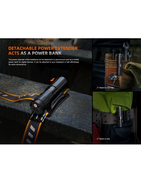 Batería Fenix ARB-LP21 - Accesorio para HM75R - 5000 mAh Recargable con USB Tipo C