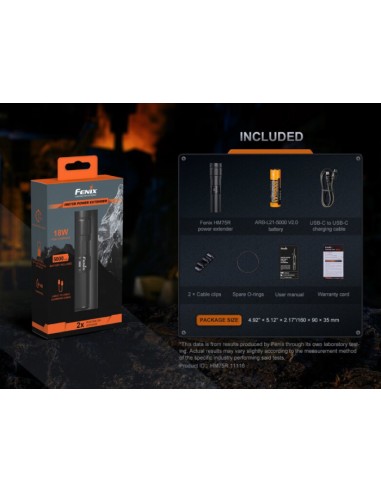 Batería Fenix ARB-LP21 - Accesorio para HM75R - 5000 mAh Recargable con USB Tipo C