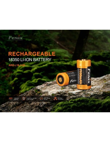 Batería Fenix ARB-L18-1100P - Incluye 2 Unidades - 1100 mAh Recargable con USB Tipo C