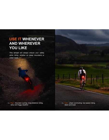 Luz trasera para Bicicleta Fenix BC06R - 90 lúmenes