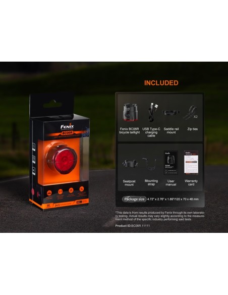 Luz trasera para Bicicleta Fenix BC06R - 90 lúmenes